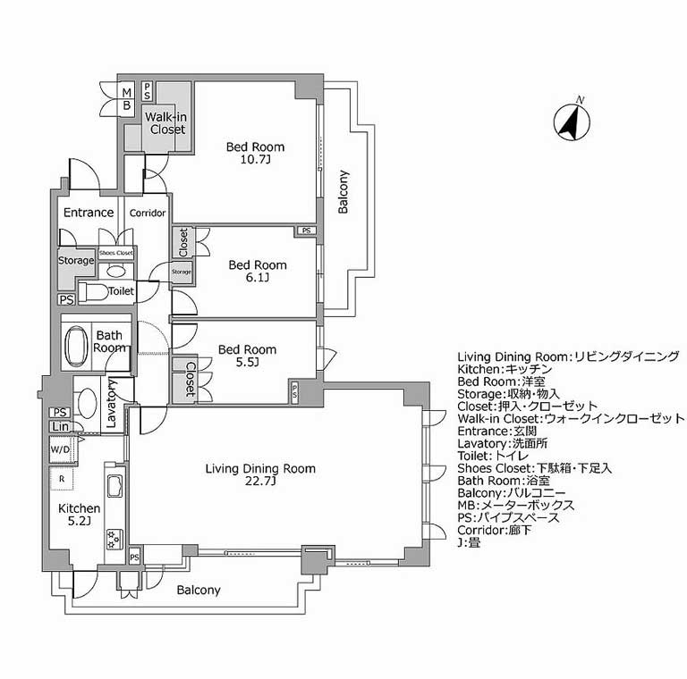 岸田首相のマンションで分譲している物件の間取り例